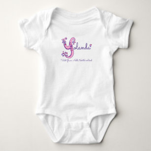 Body Chemise Y prénom de fille Yolanda & signification