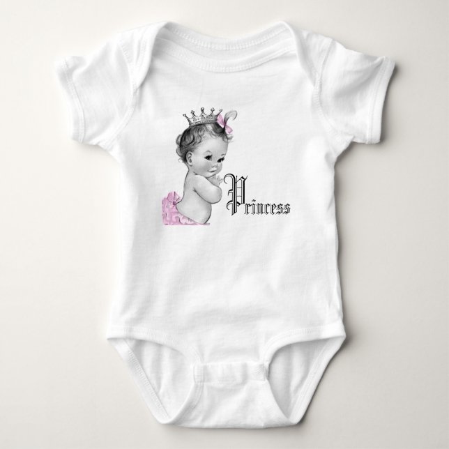 Body Chemises de bébé fille rose adorable princesse (Devant)