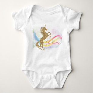 Body Chemises personnalisées par bébé de licorne