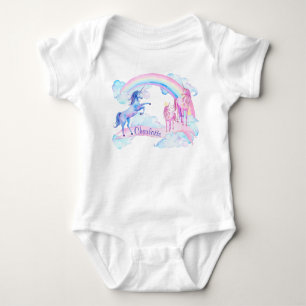 Body Chemises personnalisées pour bébé fille licorne