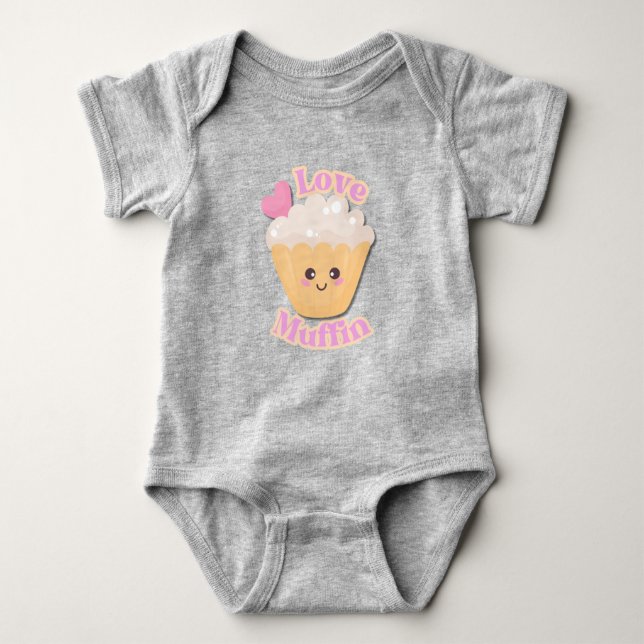 Body Chemises Saint Valentin pour bébé | Love Muffin (Devant)