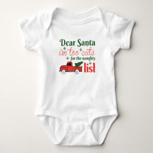 Body Cher Père Noël mignonne liste de vilains Noël