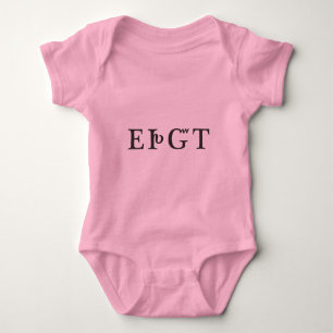 Body Cherokee I Love You Pink Baby Bodysuit
