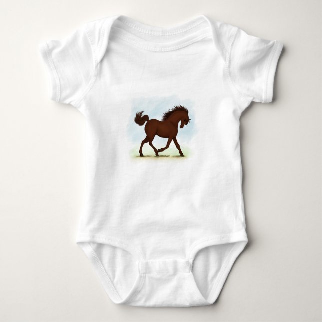 Body Cheval Brown de châtaignes équestre (Devant)