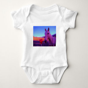 Body Cheval Brown et Coeur Rouge