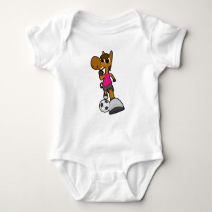 Body Cheval comme joueur de football avec balle de foot