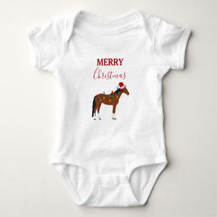 Body Cheval de Noël Chapeau de Père Noël Lumières de No