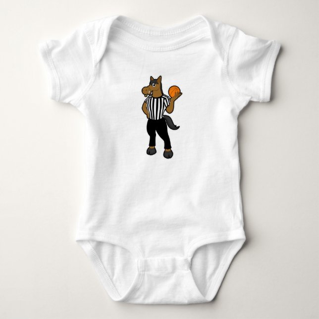 Body Cheval en arbitre avec basket et sifflet (Devant)