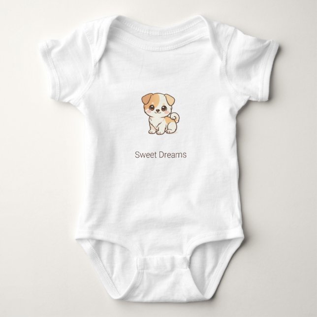 Body Chibi chiot mignon Douces rêves Nom personnalisé  (Devant)