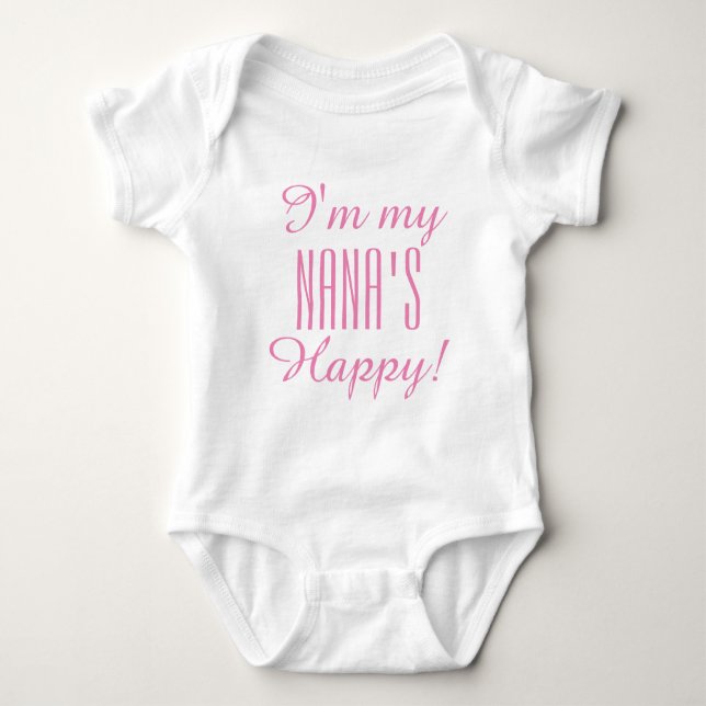 BODY CHIC BABY_ "NANA'S HAPPY" BODYSUIT_PINK TEXTE (Devant)