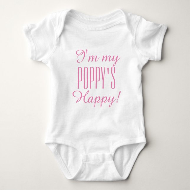 BODY CHIC BÉBÉ_ "POPPY'S HAPPY" BODYSUIT_PINK (Devant)
