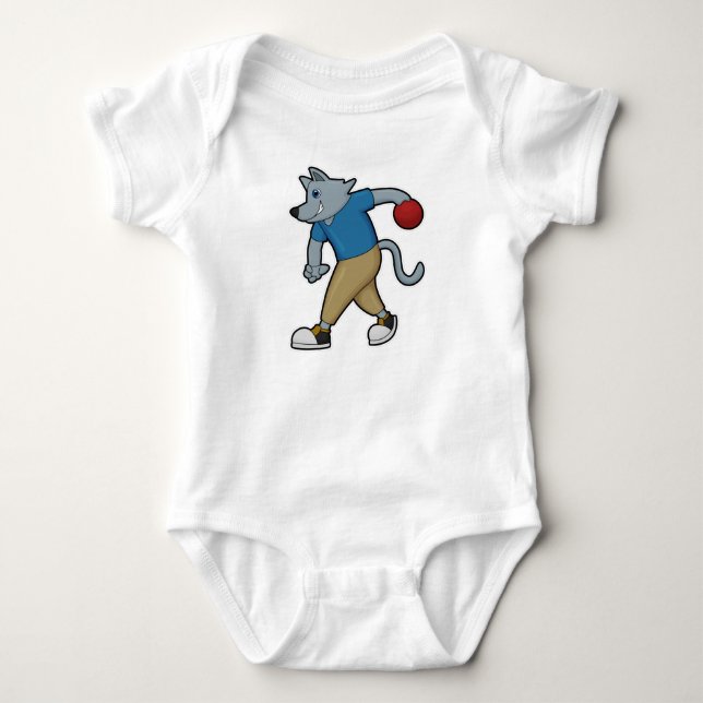Body Chien à Bowling avec Bowling balle (Devant)