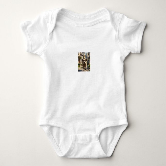 Body Chien avec pattes boueuses Baby Jersey Bodysuit (Devant)
