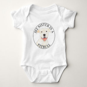 Body Chien blanc Pitbull Grande Soeur