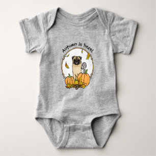 Body Chien Carlin d'automne (fawn) Citrouille mignon Fe