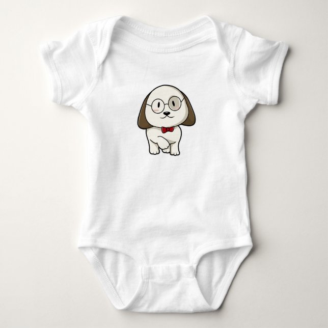Body Chien comme chambre avec Cravate et lunettes (Devant)