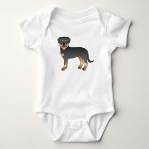 Body Chien De Cartographie Cute, Noir Et Tan Rottweiler