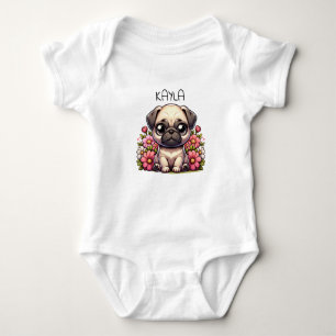 Body Chien de pug mignon personnalisé