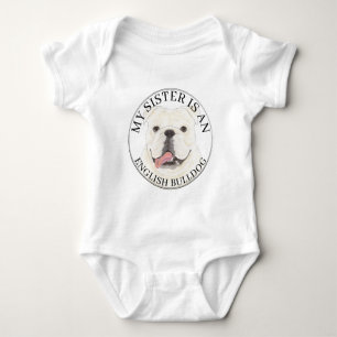 Body Chien de taule blanc personnalisé Big Sister