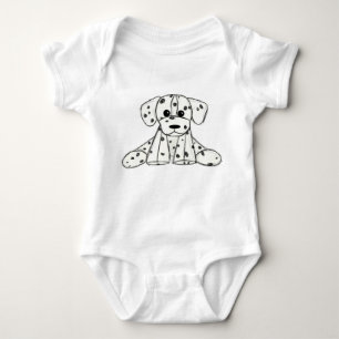 Body Chien en dalmate dessin simple noir
