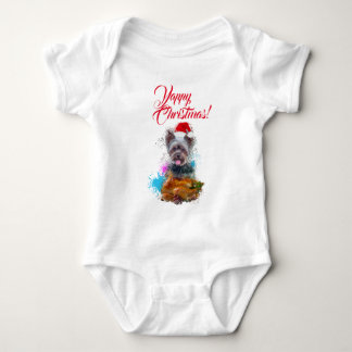 Body Chien Mignon Yorkie Yappy Noël Personnalisable