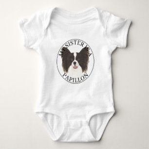 Body Chien noir et blanc Papillon Big Sister