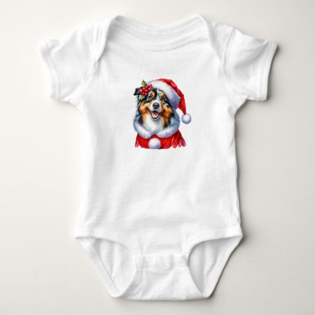 Body Chien Père Noël vibrant (Devant)