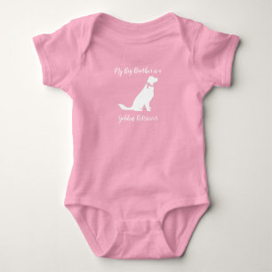Body Chien Retriever doré Baby Shower Rose