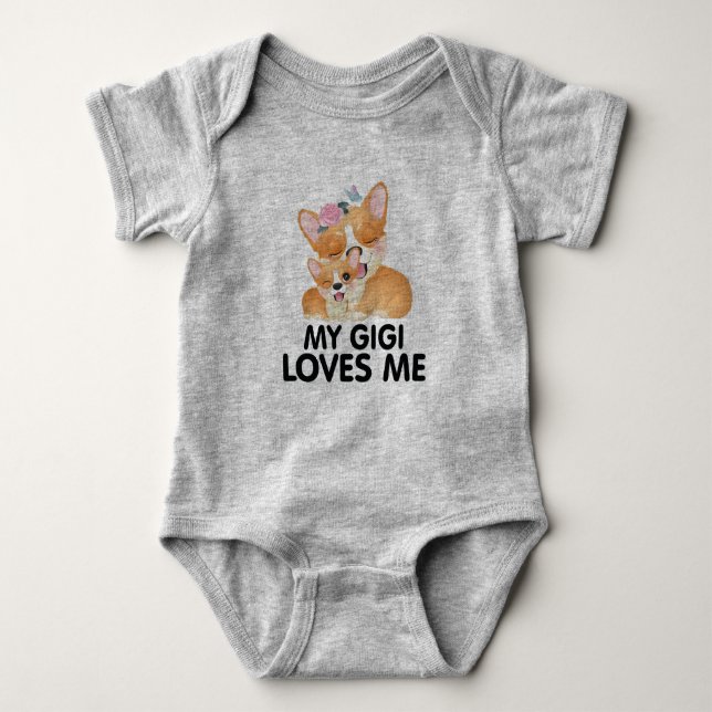Body Chiens Corgi Mignons - Ma Gigi M'aime (Devant)