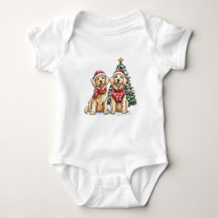 Body Chiens Retriever dorés de Noël