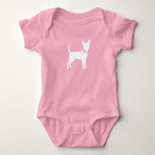 Body Chihuahua Baby shower fille rose