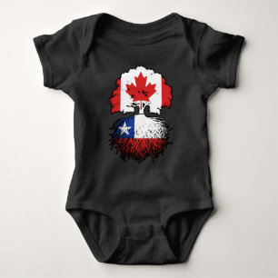 Body Chili Chilien Canada Drapeau des racines d'arbres