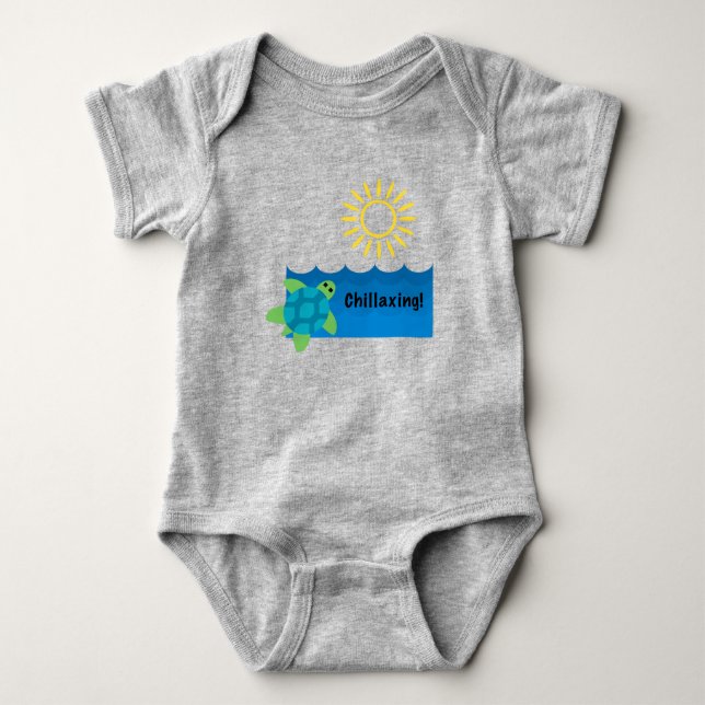 Body Chillaxage de tortue Design - Bodysuit de Jersey b (Devant)