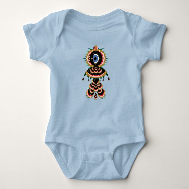 Body Chimera - Poisson Oiseau Bébé Un Pièce Bodysuit (Devant)