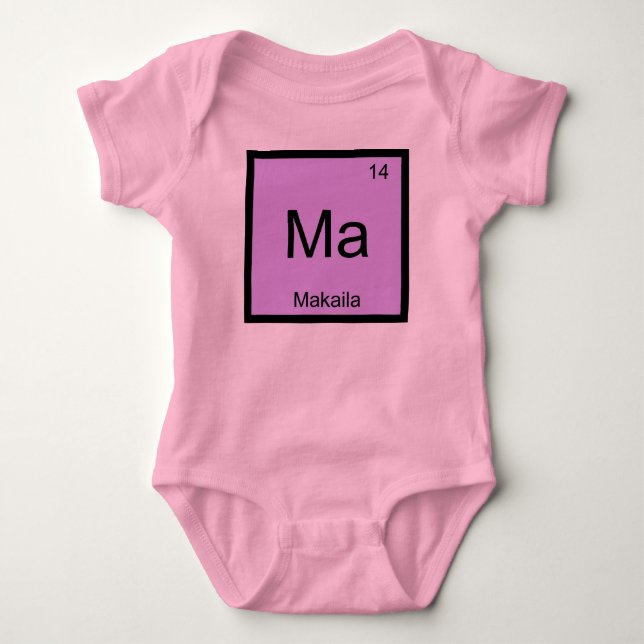 Body Chimie du nom de Makaila Élément Tableau périodiqu (Devant)