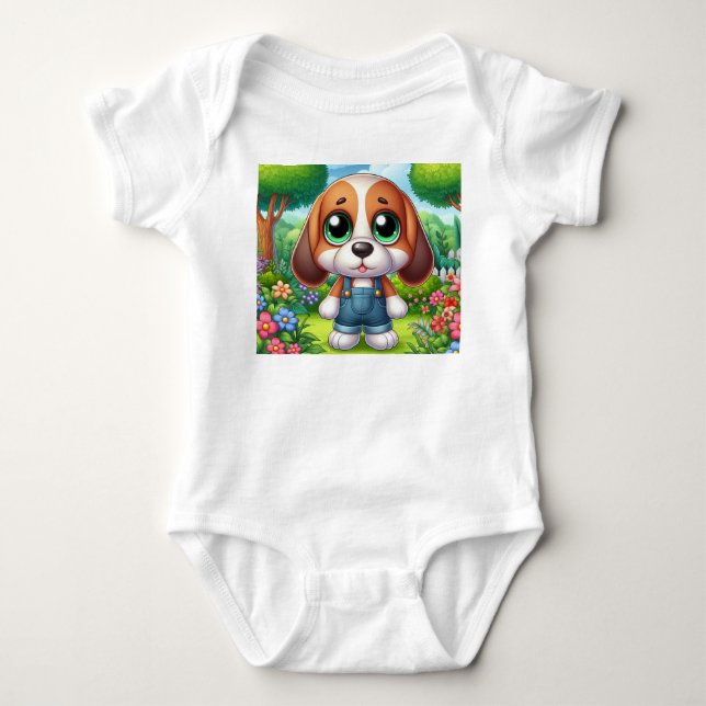 Body Chiot Adorable en Salopette  (Devant)