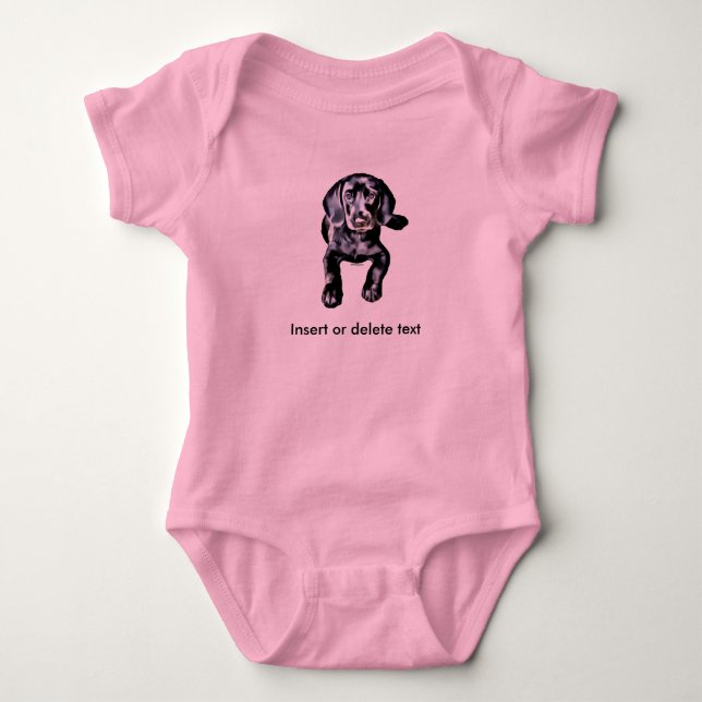 Body Chiot de laboratoire de noir de combinaison de (Devant)