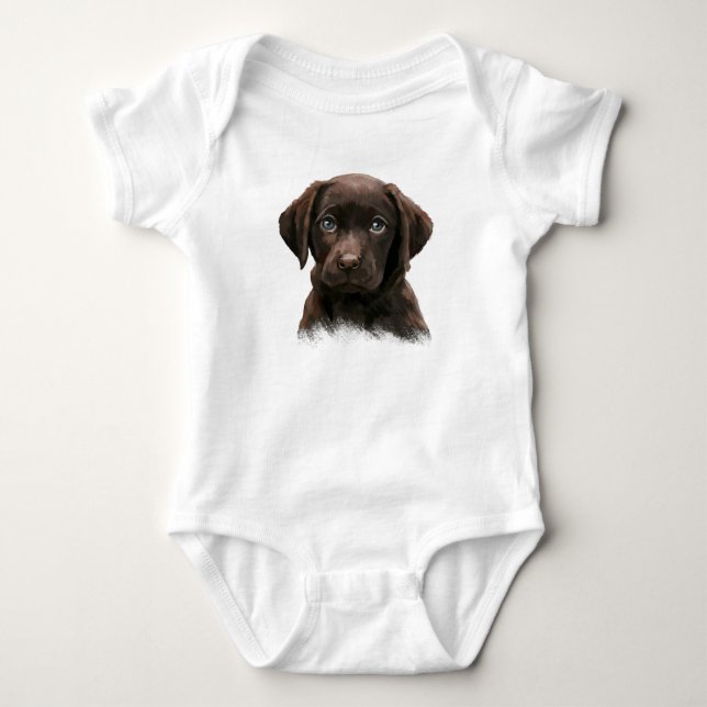 Body Chiots Labrador au Chocolat (Devant)
