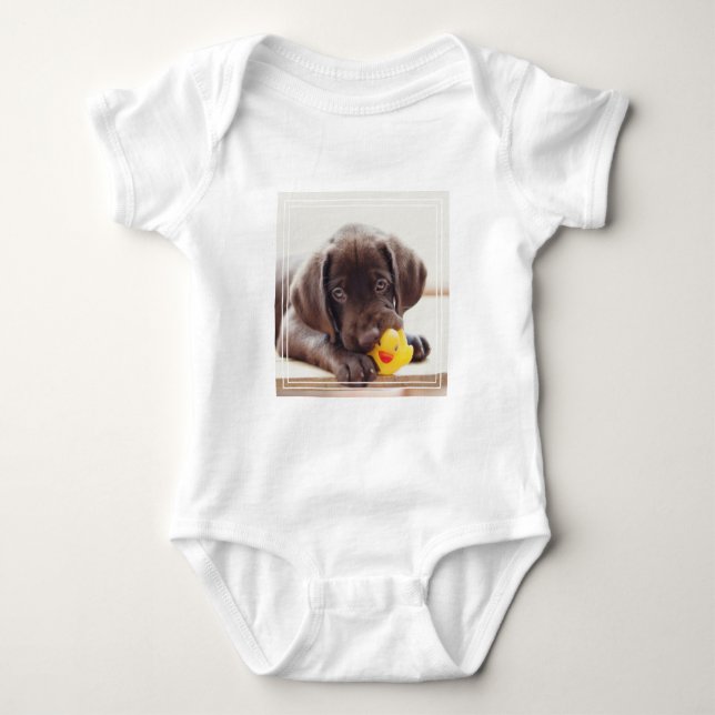 Body Chocolat Labrador Puppy With Toy Duck (Devant)