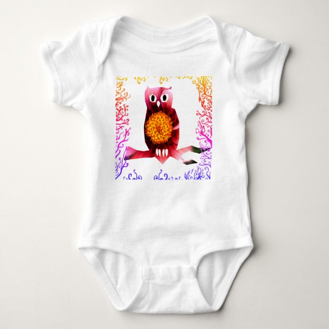 Body Chouette mignonne, Bodysuit pour bébé oiseau (Devant)