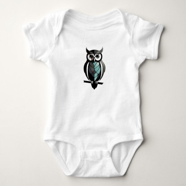 Body Chouette minimaliste pour bébé (Devant)