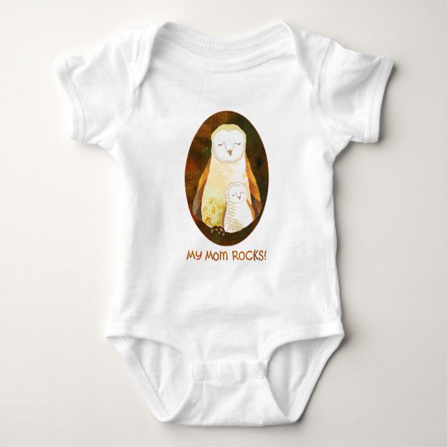 Body Chouettes mignonnes pour bébé et maman (Devant)