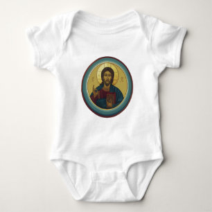 Body Christ Pantocrator byzantin Mosaïque Art Rond