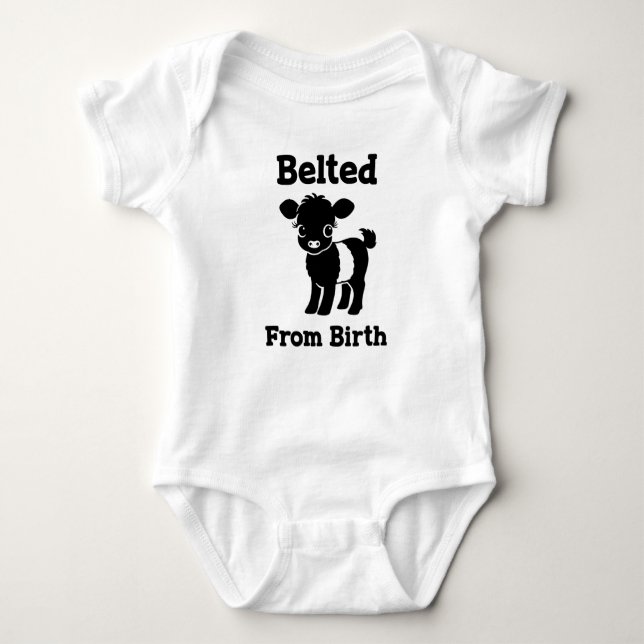 Body Christmas Baby Beltie Farmer Belted Galloway Cow (Devant)