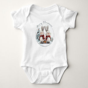 Body Christmas Bunny and gift, personalized