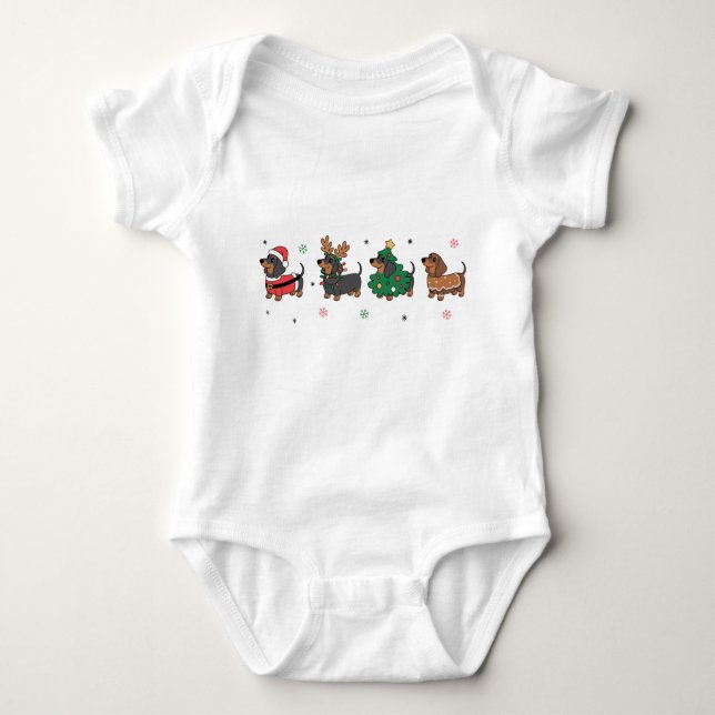 Body Christmas Dachshund Dogs Cute Holiday Sausage Dog  (Devant)