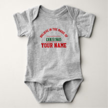 Christmas personalized Baby Jersey Bodysuit color