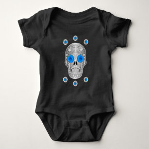 Body Chrome Calavera (Rose bleu) Bodysuit bébé