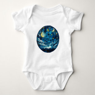 Body Ciel nocturne étoilé avec lunes – Enfants célestes
