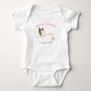 Body Cigogne en livraison spéciale avec bébé fille
